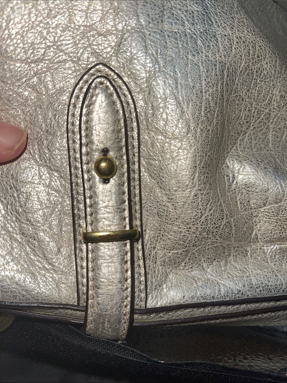 Coach Collette Metallic Gold Leather Hobo Bag - Picture 9 of 10